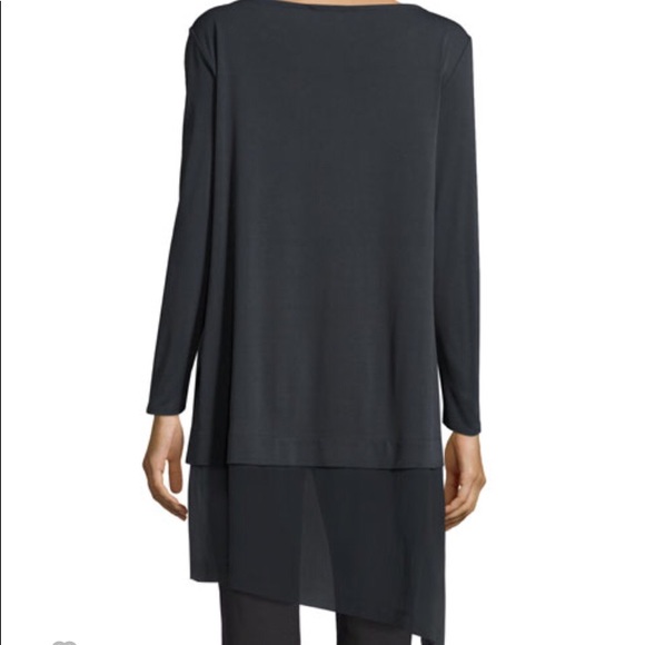 SOLD Layered Tunic Asymmetric L Eileen Fisher - Picture 2 of 8